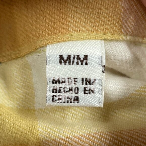 Weatherproof Vintage Womens Yellow Plaid Button-Up Shirt Size M d0500 - Picture 4 of 9